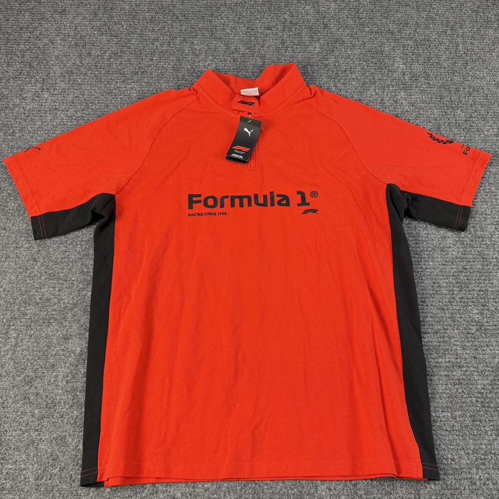 Formula 1 Shirt Mens XL Red F1 Racing 75 Years Anniversary Puma Polo Tee